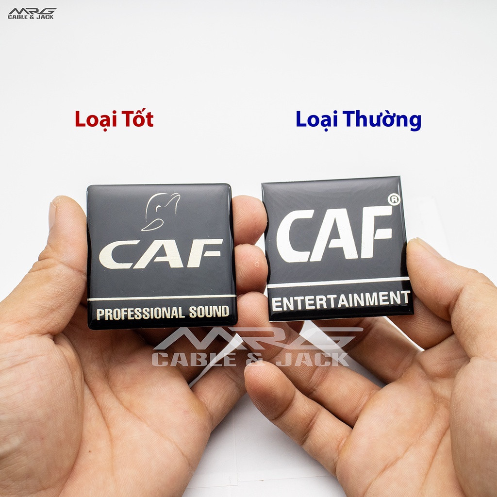 Tem Loa CAF xịn, nhôm, giá 1 đôi.