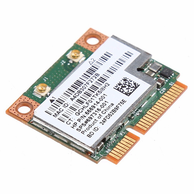 Card Wifi 2.4 + 5g 300m 802.11a / B / G / N Wifi Bluetooth 4.0 Mini Pci-E Cho Hp Bm943228Hmb Sps 718451-001 | BigBuy360 - bigbuy360.vn