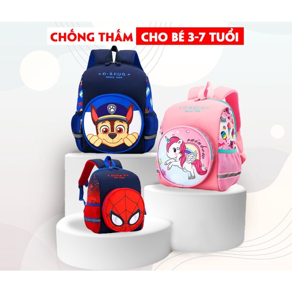 Mẫu mới 2022] Balo đi học trẻ em bé trai gái cấp 1, cặp xách cho bé mẫu giáo mầm non tiểu học lớp 1 hoạt hình.