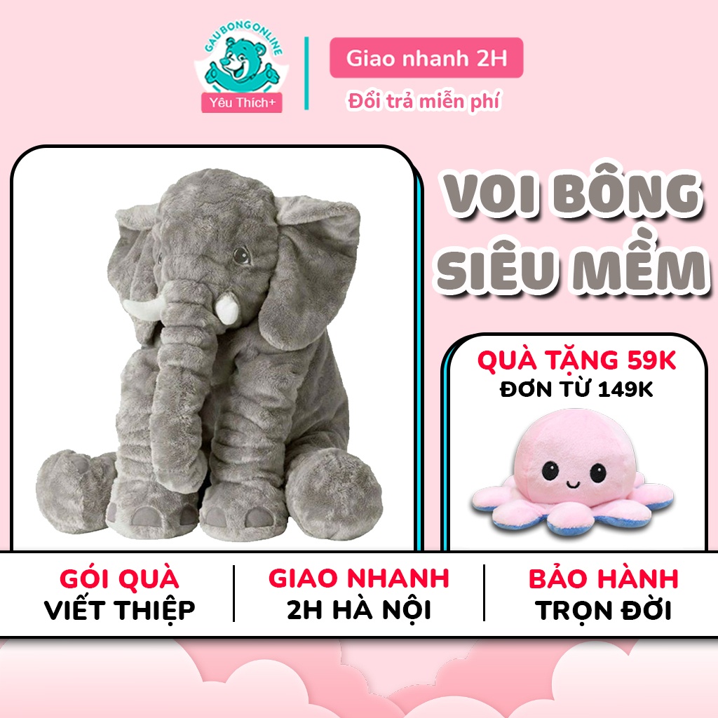 Voi bông Xám Ikea- Hàng nhập khẩu chất đẹp