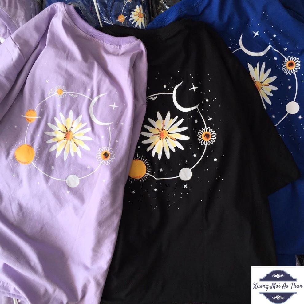 Áo phông form rộng tay lỡ unisex - Áo thun hình hoa cúc và họa tiết cực ngầu - Sỉ áo thun số lượng lớn đẹp ⭐