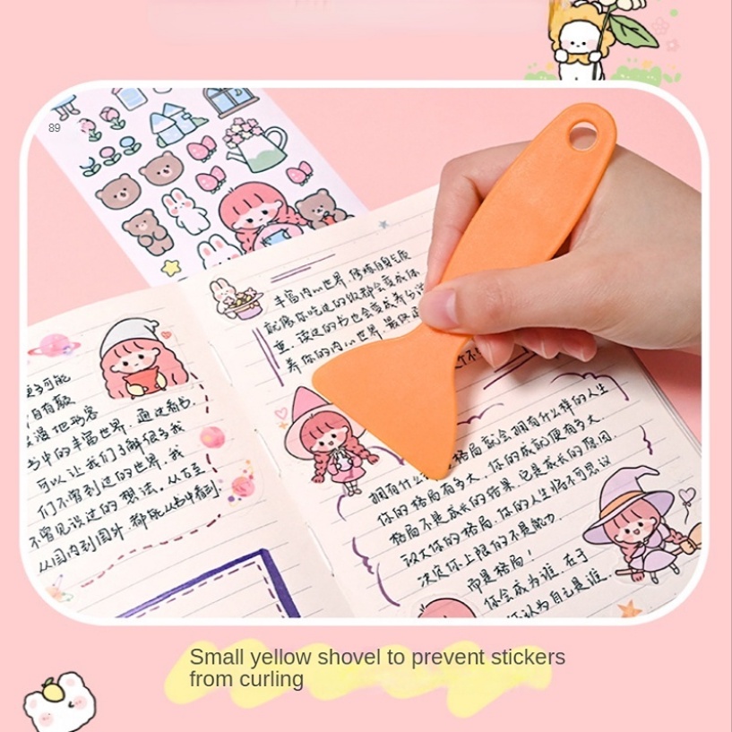 Giao hàng 24h  Sốt Aki Hộp Sticker Bộ 16 sticker Hộp Sticker Kèm Dụng Cụ Dán Hình Dễ Thương Dùng Trang Trí Sổ Tay Kèm Nhíp &amp; Xẻng &amp; Hộp Đựng dễ thương dán trang trí sổ. điện thoại.