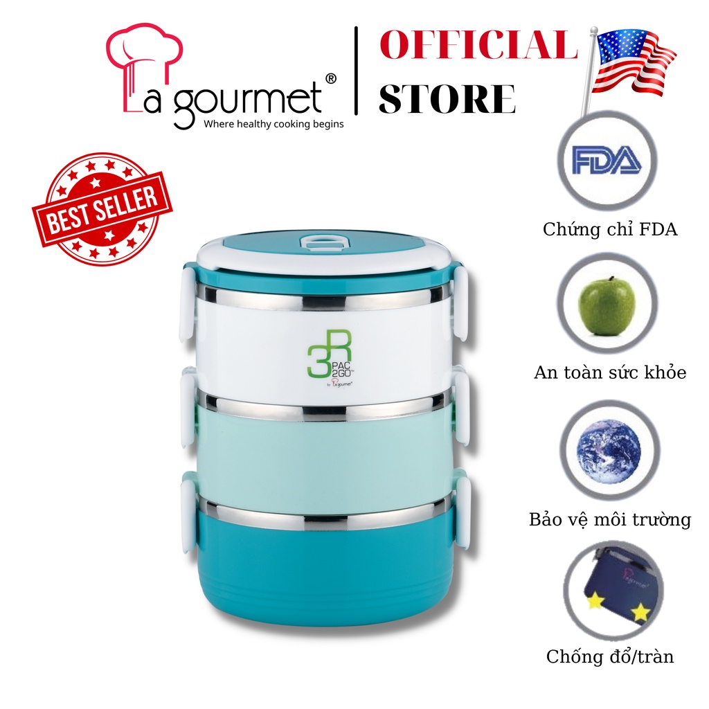 Cà men đựng cơm cao cấp La gourmet Millennium 3 ngăn 2.1L - 357120