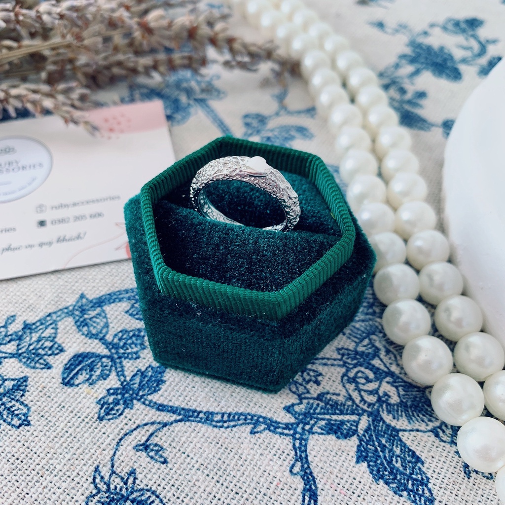 Nhẫn bạc S925 nguyên chất Ruby Accessories (dạng hở, dễ thay đổi kích thước) - NB25