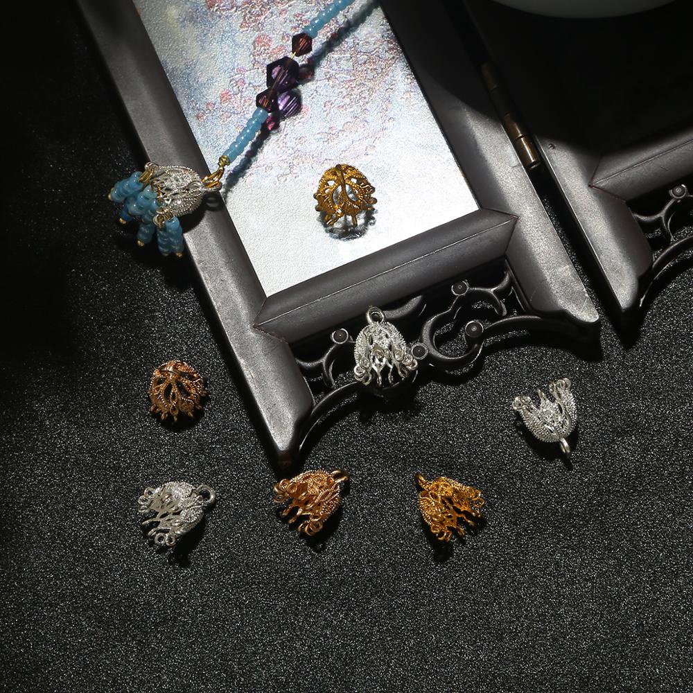 Nắp gắn phụ kiện Beadia tua rua bằng đồng làm trang sức thủ công diy