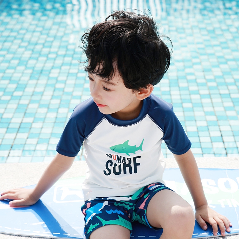 Bộ Đồ Bơi Nhanh Khô In Hình Cá Mập Cho Bé Trai | BigBuy360 - bigbuy360.vn
