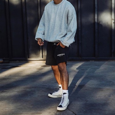 FEAR OF GOD ESSENTIALS new casual letter print loose shorts