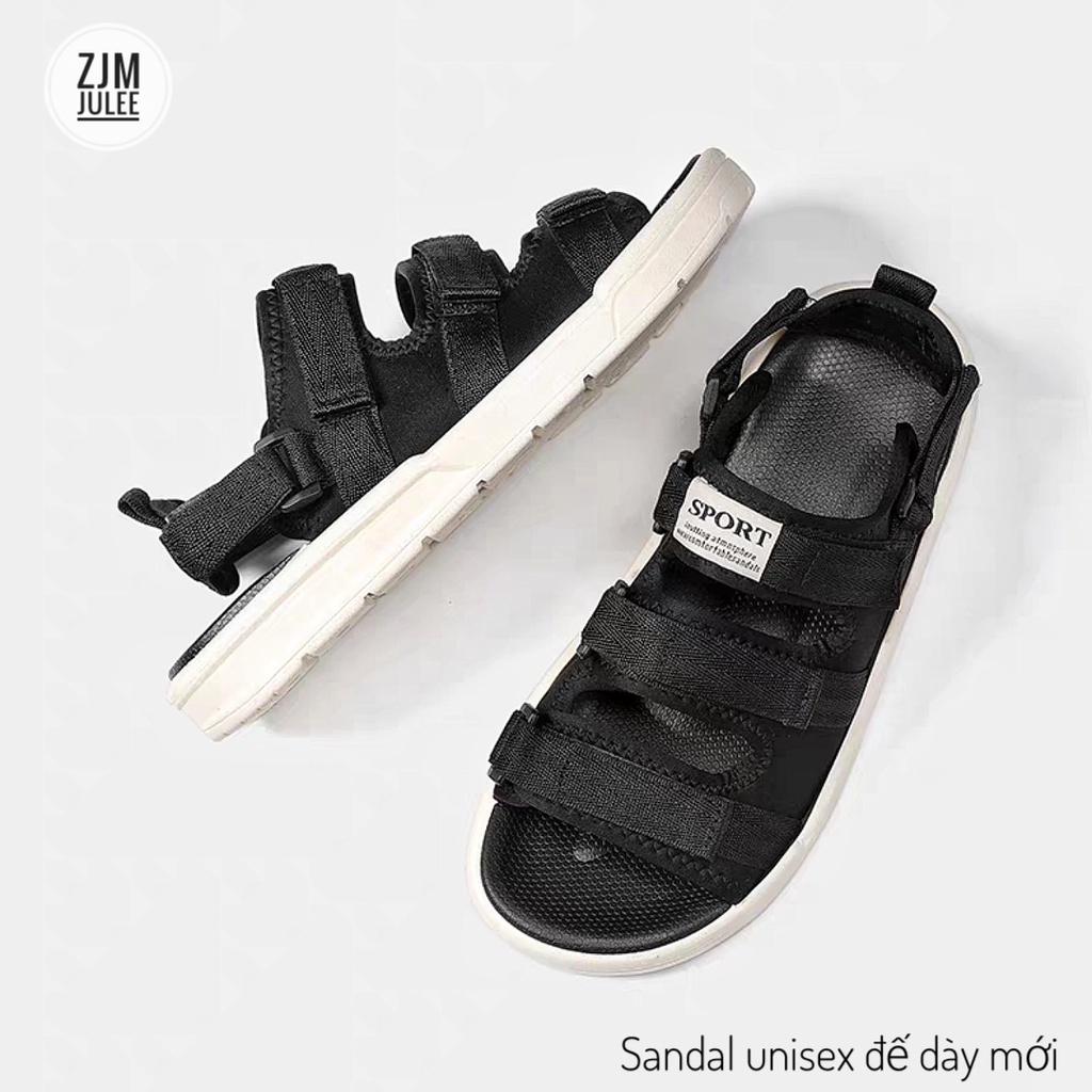 Sandal nam nữ quai ngang 6062 đế dày 4cm - quai sau tháo rời