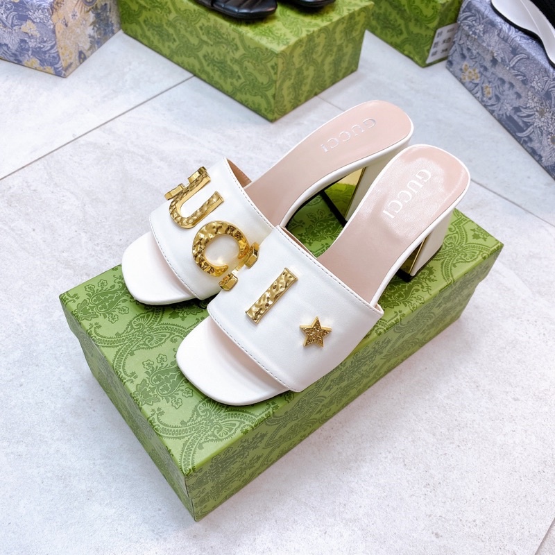 Guốc Gucci Trắng Đen Khoá Sao Full Size 35-39  -  By Anh Dinh Phuong