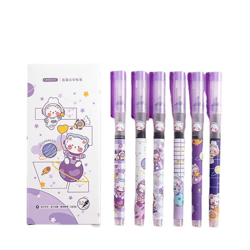 Út mực gel 0.5mm nhiều màu cute nắp đậy dùng để viết trang trí sổ dễ thương nét chữ đẹp QUTI B13