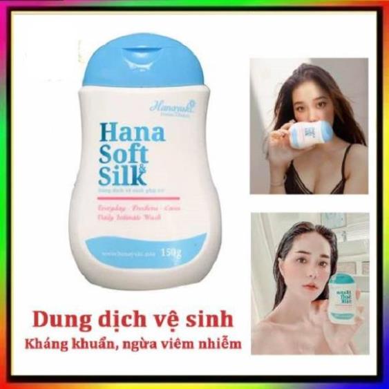 Dung dịch vệ sinh phụ nữ Hana Soft Silk, vệ sinh phụ nữ hana chuẩn chính hãng