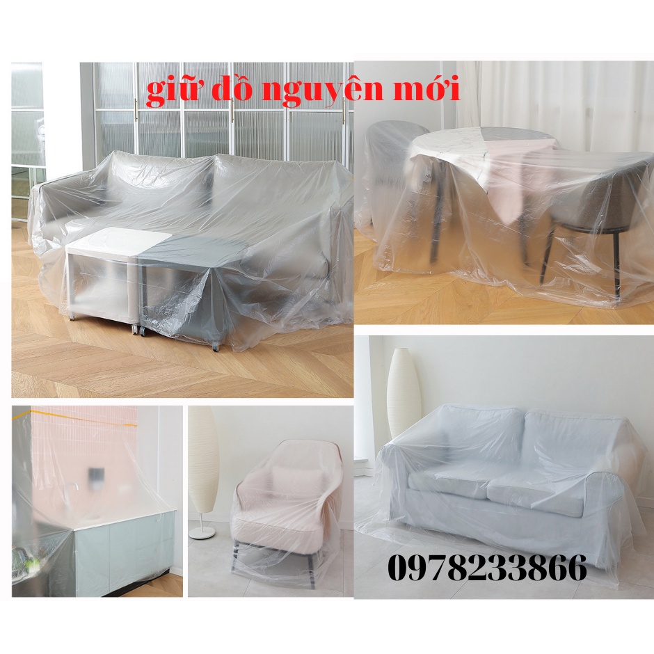 [Xả kho] Màng che phủ ngăn bụi nội thất đa năng ABA1,8x12, rộng 1,8m dài 12m (từ 20cm kéo rộng ra 1,8m)