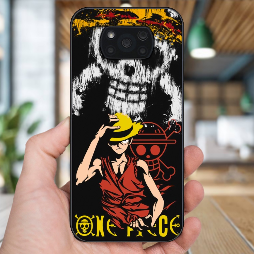 Ốp lưng Xiaomi Poco X3, Poco X3 Pro, Poco X3 NFC viền đen in hình Luffy One Piece