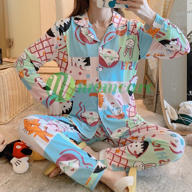 Pijama bầu sau sinh cho con bú ti ẢNH THẬT - Đồ bộ ngủ bầu đẹp mặc nhà - Quần áo thời trang mùa hè cho mẹ giá rẻ Bigsize