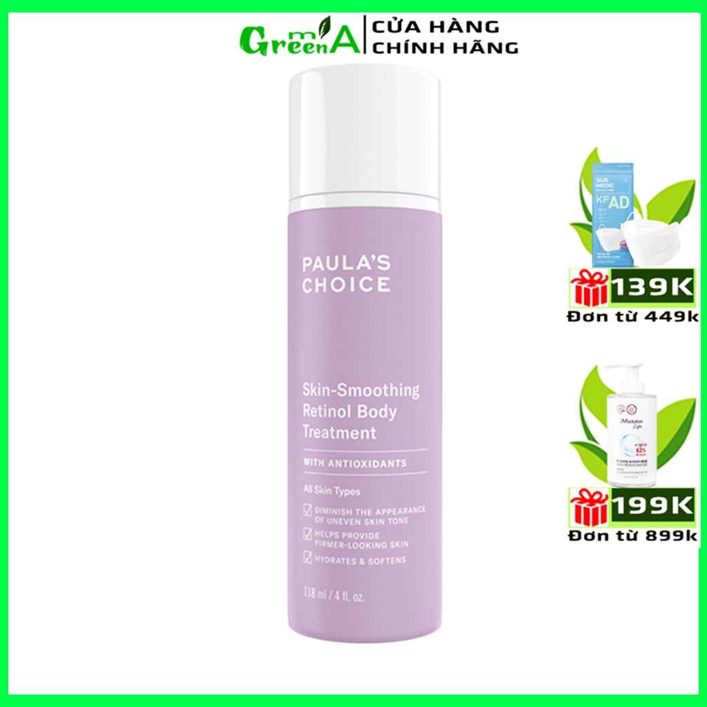 Kem Dưỡng Thể Retinol Paula Choice Chống Lão Hoá Paula's Choice Resist Retinol Skin Smoothing Body Treatment 118ml