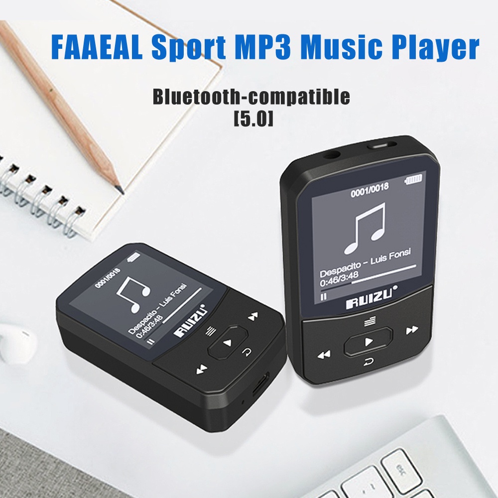 Máy nghe nhạc mp3 RUIZU X52 kết nối bluetooth có đài fm ghi âm chất lượng cao