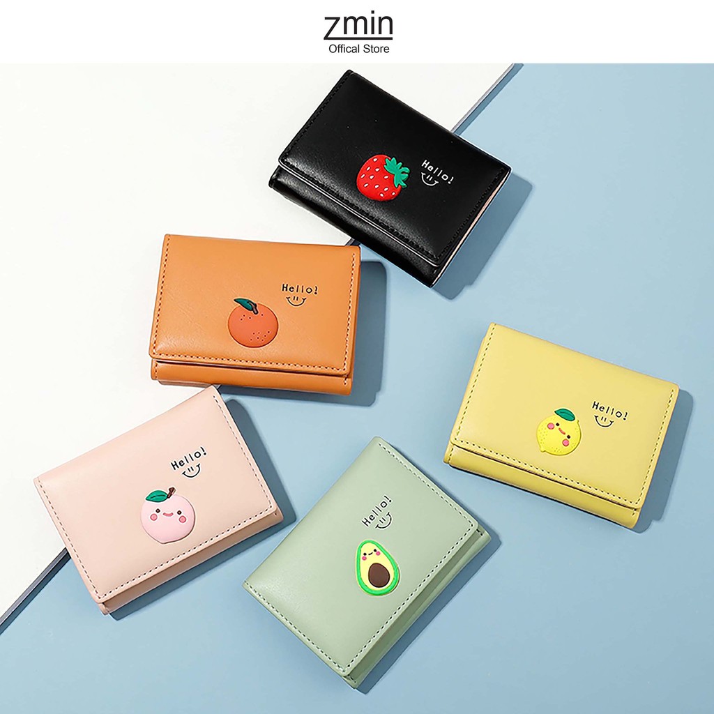 Ví bóp nữ mini cầm tay Zmin, chất liệu cao cấp có thể bỏ túi - V028