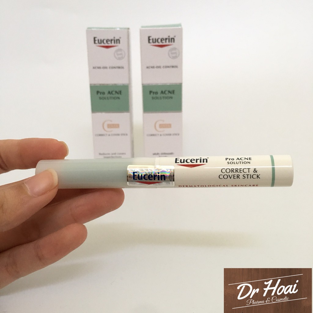 [Chính Hãng] Kem, Bút Che Khuyết Điểm EUCERIN Pro Acne Correct & Cover Stick - Giảm Mụn, Mờ Thâm 2g | BigBuy360 - bigbuy360.vn