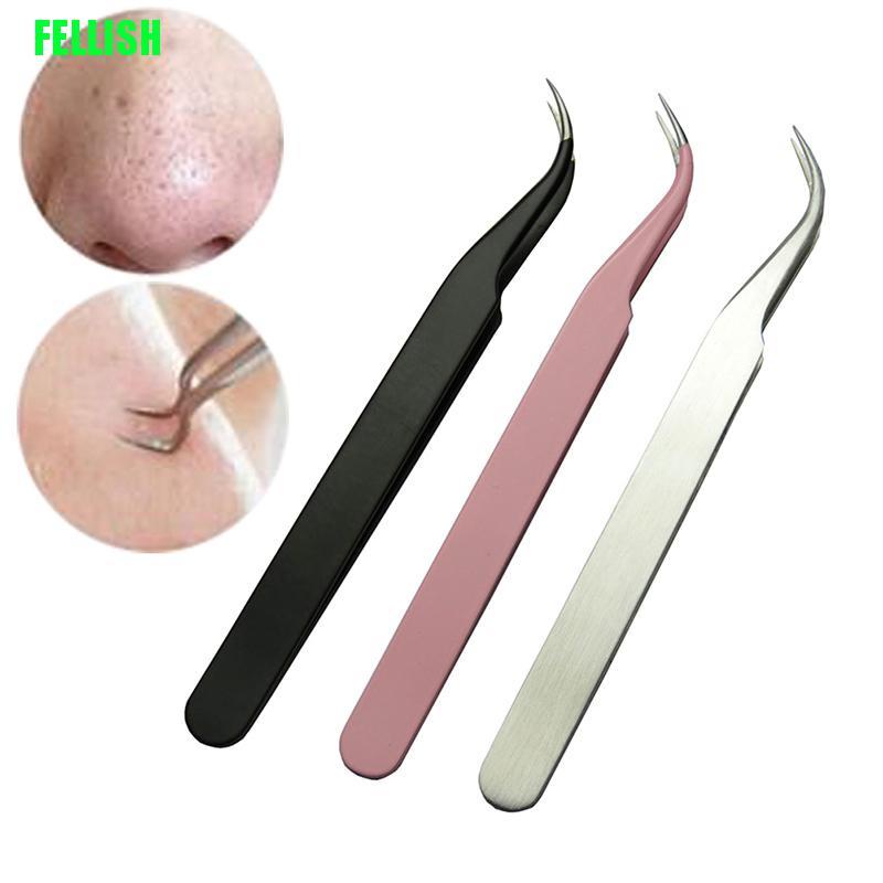 Nhíp nặn mụn đầu đen bằng thép không gỉ an toàn tiện dụng