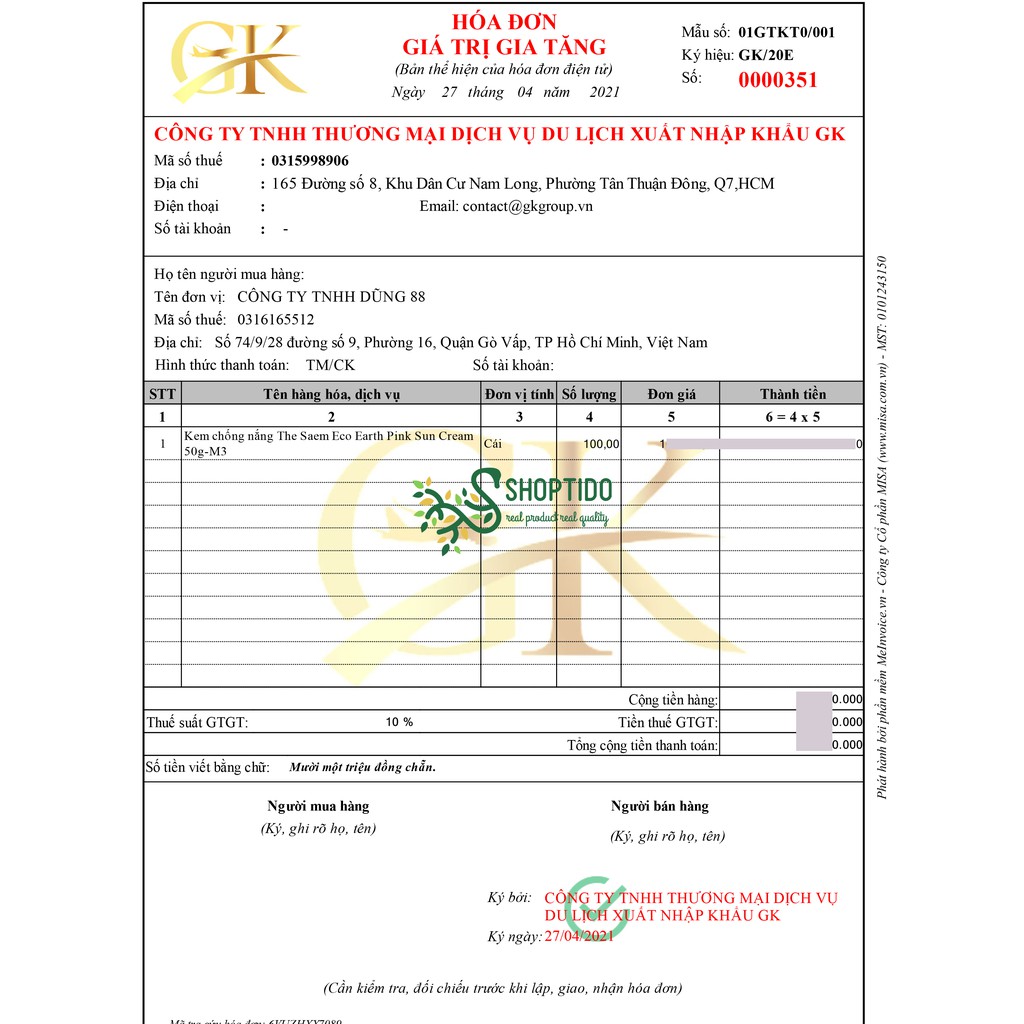 Kem Chống Nắng The Saem Eco Earth Oower Pink Sun Cream SPF50+ PA++++ 50ml NPP Shoptido | BigBuy360 - bigbuy360.vn