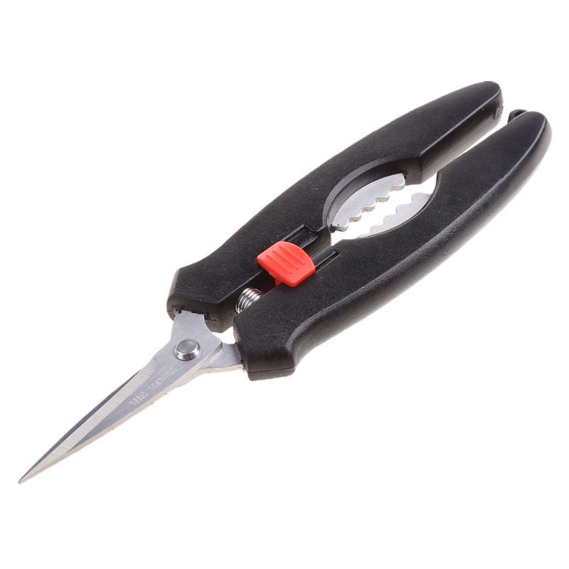 Kéo Cắt Vỏ Tôm Hải Sản 7-inch Lưỡi Cong Bằng Thép Không Gỉ