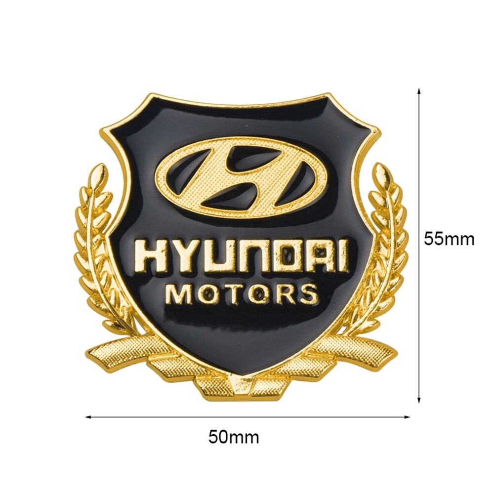 Set 2 logo dán trang trí cửa xe hơi bằng kim loại 3D dành cho HYUNDAI I10 KONA GETZ ACCENT ELANTRA SONATA TUCSON