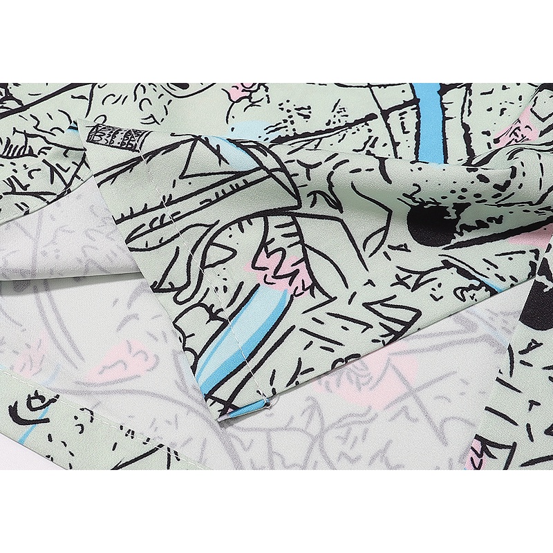 Áo Sơ Mi In Họa Tiết Graffiti Màu Sắc Phong Cách Vintage Thời Trang