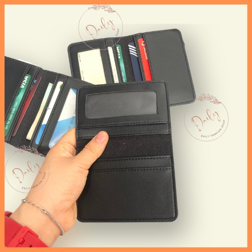 Ví Bóp Mini Đựng Thẻ 4 Ngăn Bỏ ATM, Card Visit, Giấy Tờ, Tiền Cầm Tay Tiện Lợi Nam Nữ