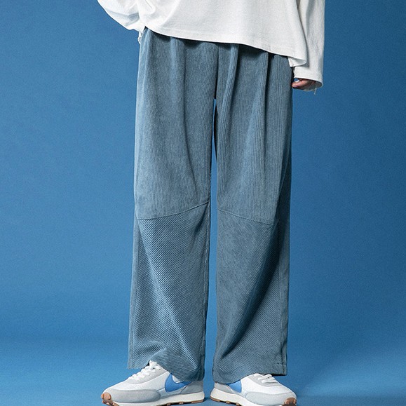 Quần ống rộng vải nhung màu trơn xu hướng thời trang simple bigsize Hàn Quốc unisex trẻ trung