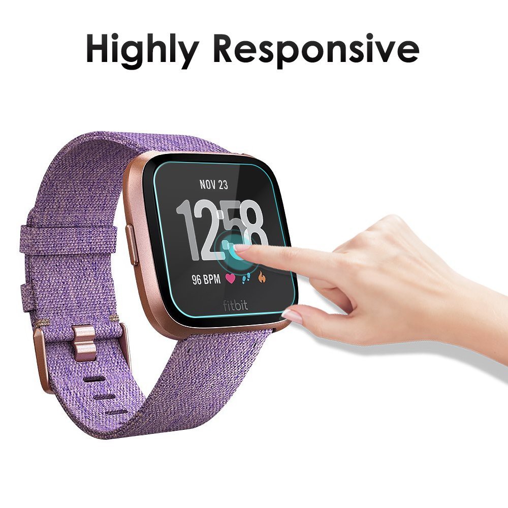 Set 2 kính cường lực bảo vệ màn hình đồng hồ thông minh Fitbit versa