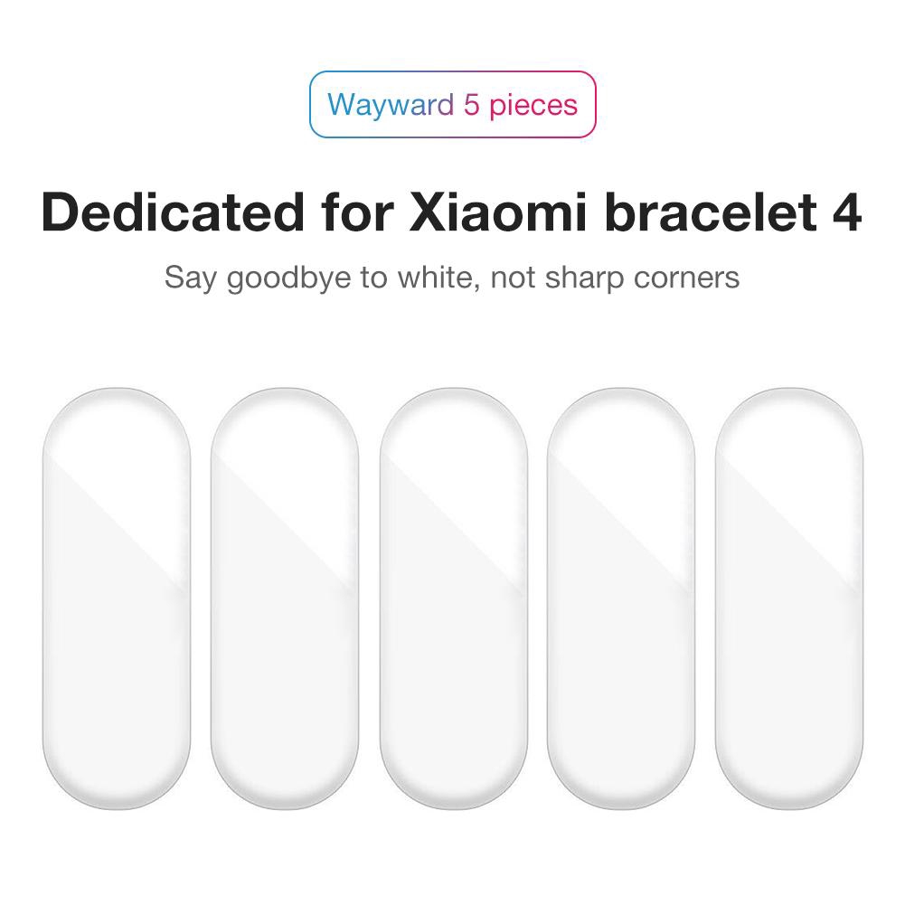 Set 1/5 miếng dán trong suốt bảo vệ màn hình vòng tay thông minh For Xiaomi Mi Band 4