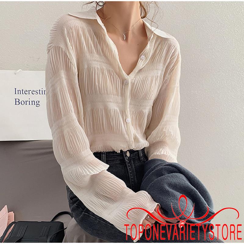 Áo Nữ Tay Dài Ống Loe Thời Trang Thanh Lịch