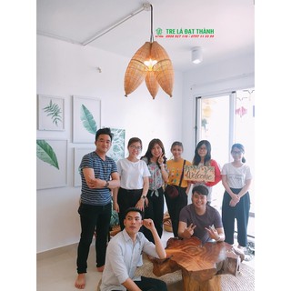 Đèn mây tre đan cao cấp, bộ lồng mây tre