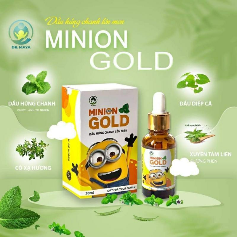 Dầu Húng chanh minion 30ml - Tăng Đề Kháng cho bé