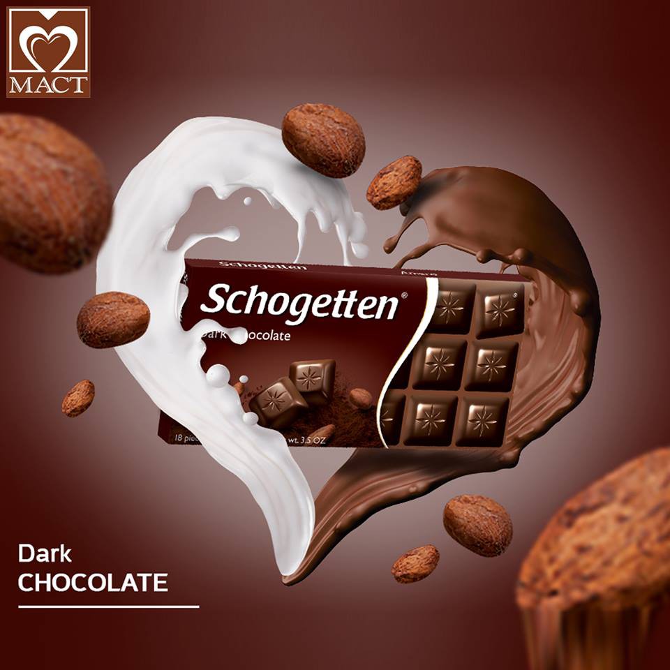 Sôcôla SCHOGETTEN - Vị Đắng Dark Chocolate - thanh 100g gồm 18 viên rời