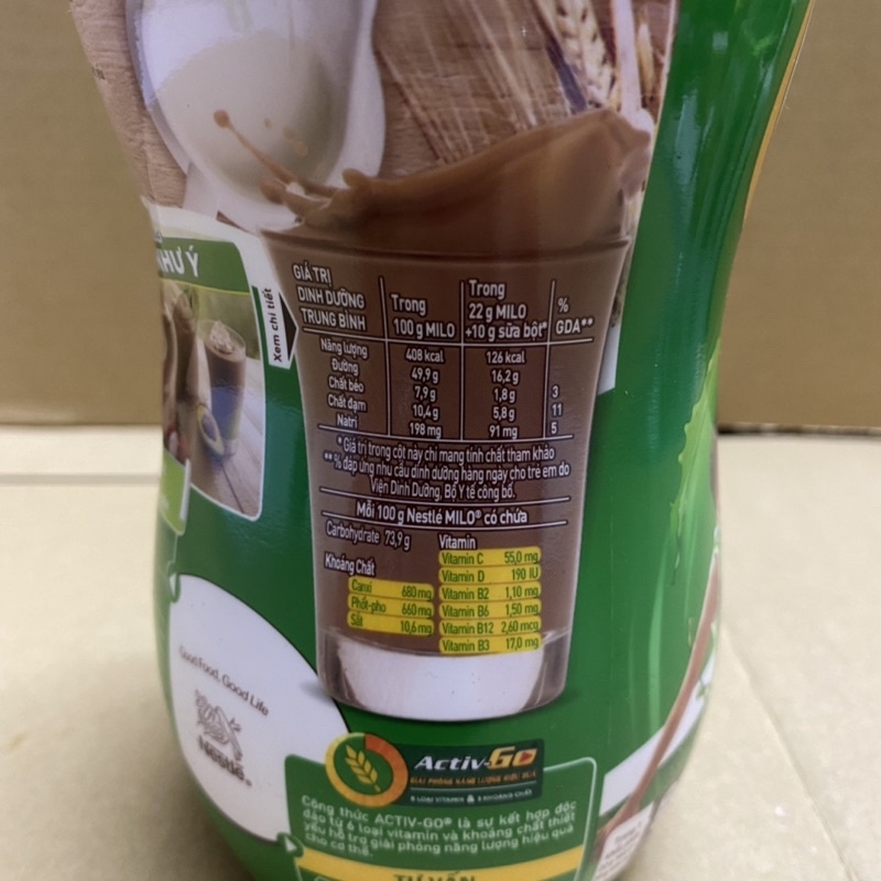 [400g] Hộp Lọ Bột Cacao Milo Nestle 3in1