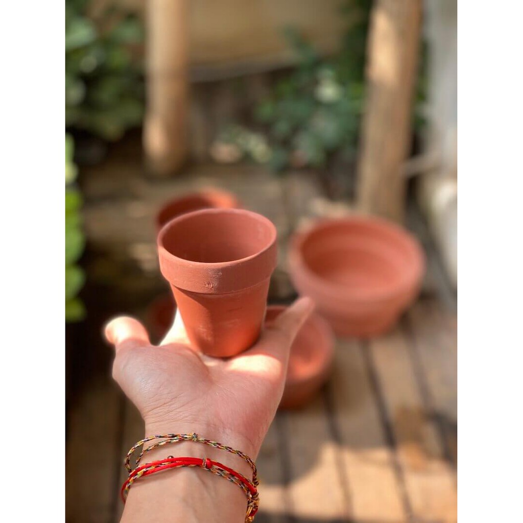 Chậu đất nung trồng cây cảnh, Bonsai Terracotta pots BatTrang (Trắng, Nâu, Cao, Thấp) hàng Bát Tràng