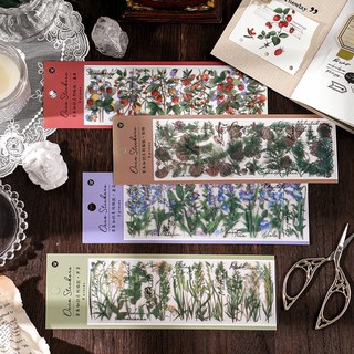 Set 6 tấm hoa lá trang trí sổ tay, nhật kí, bullet journal