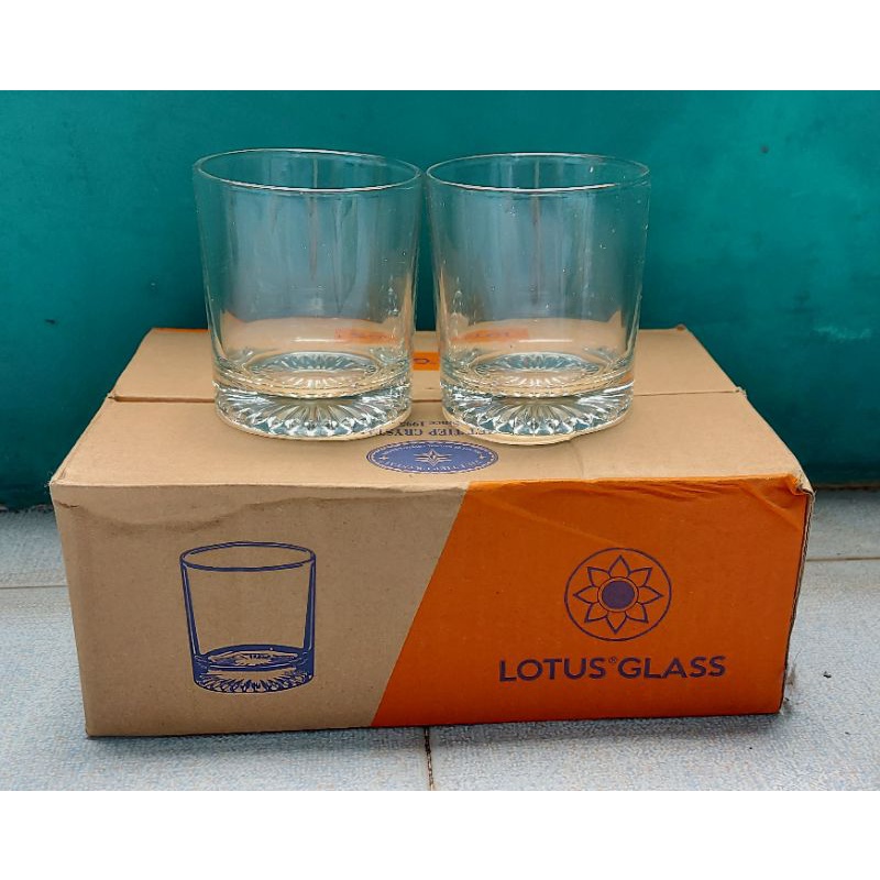 Bộ 6 Ly Cốc Thủy Tinh Lotus Glass Việt Tiệp VTC khía đáy 308 trơn 245ml