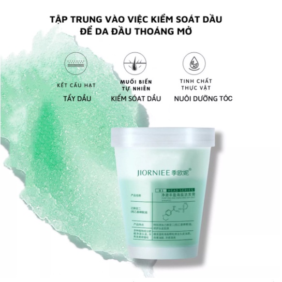 Tẩy da chết da đầu JIORNIEE kiểm soát dầu nhờn giảm bết tóc làm sạch chăm sóc tóc tại nhà