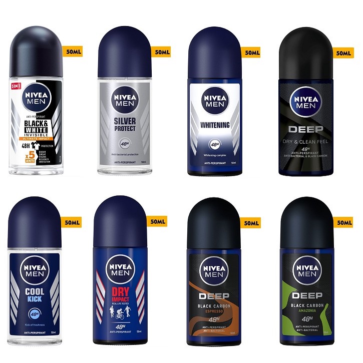 Lăn khử mùi NIVEA dành cho Nam chai 50ml - mang lại tự tin cho phái mạnh