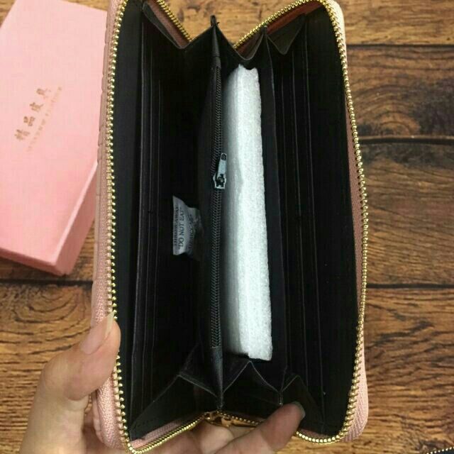 Bóp ví nữ thời trang hoa hồng cao cấp tặng các bạn gái , cô giáo lễ, sinh nhật- vi TLVI00084