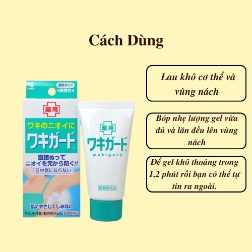 [CHÍNH HÃNG] Lăn Gel Kobayashi Khử Mùi Hôi Vùng Nách Waki Guard 50g Nhật Bản - Wincy Mart