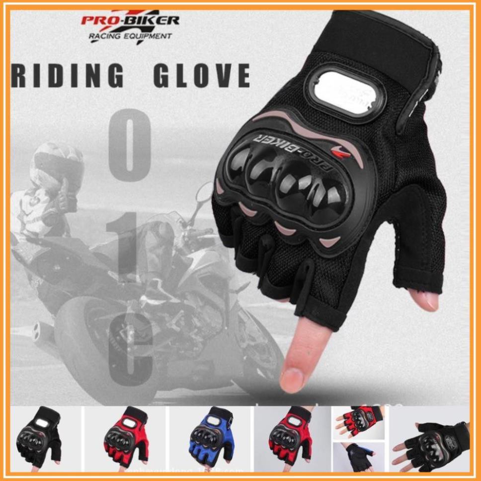 Găng tay thể thao PROBIKER cụt gù - găng tay xe máy - găng tay phượt cao cấp