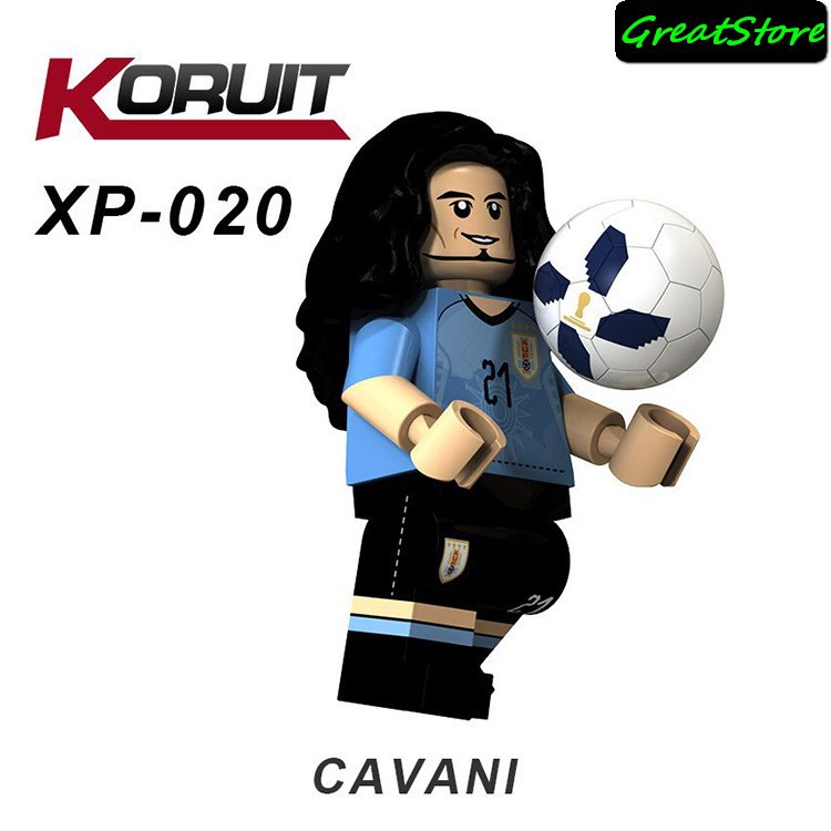 ( Hãng Sẵn Sàng ) MINIFIGURES LEGO XT 1003 Cầu Thủ C.RONALDO,MESSI,NEYMAR,BECKHAM,LUIZ NAZARIO,DE BRUYNY,MODRIC,CAVANI