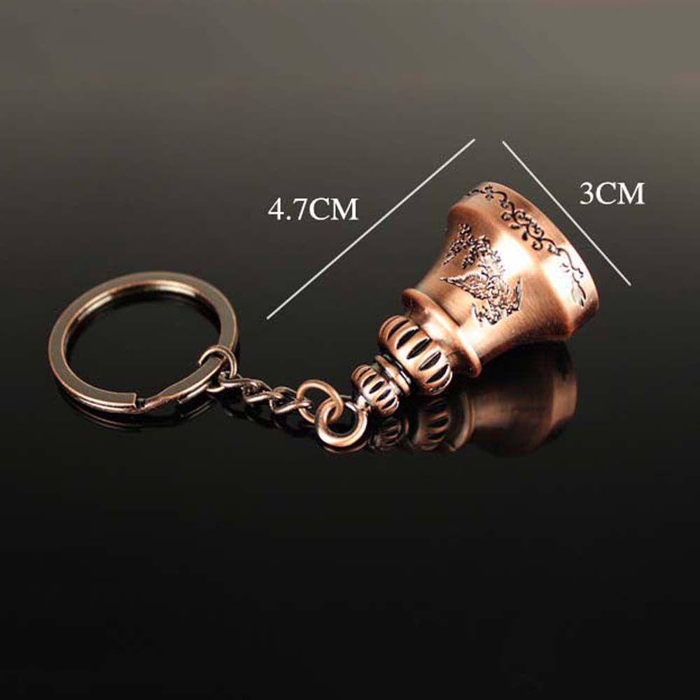 Móc khóa hình chuông gió may mắn bằng kim loại nhiều màu VANES1