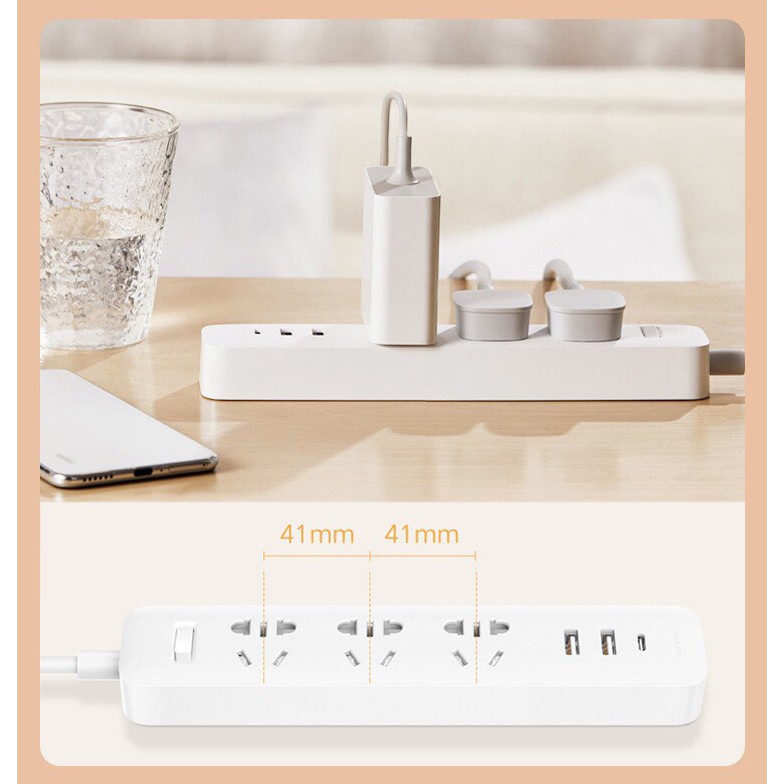 Ổ Cắm điện Xiaomi Mi Power Strip 3 Cổng USB