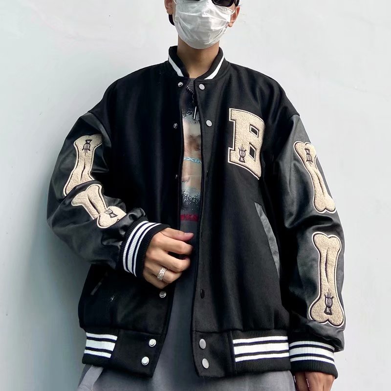 Áo khoác bomber len nam áo da rời hip-hop đường phố cho Nale giới bomber T-Shirt