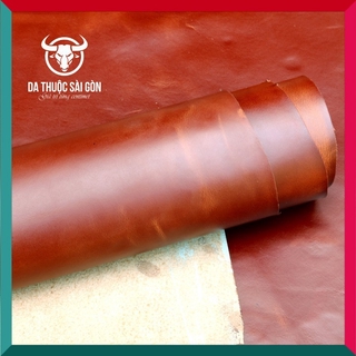 Da Bò Pullup Wax Cao Cấp Thương Hiệu Da Thuộc Sài Gòn Màu Nâu Bò - Mua Da Bò Làm Ví