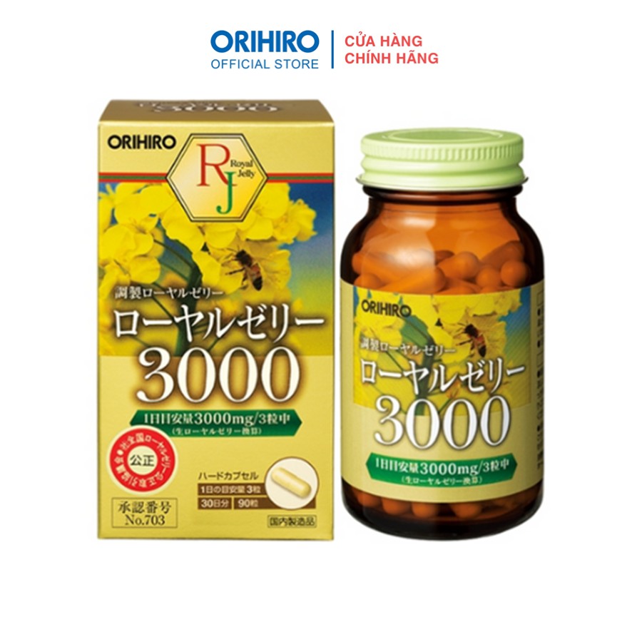 Viên uống sữa ong chúa Royal Jelly 3000mg Orihiro 90 viên/ hộp